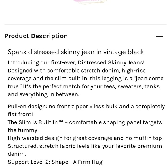 Spanx Distressed Skinny Jeans Vintage Black small - Picture 13 of 13